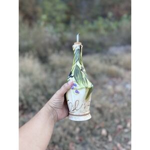 OLIVES By Tabletops Unlimited Hand Painted Oil Or Vinegar Cruet